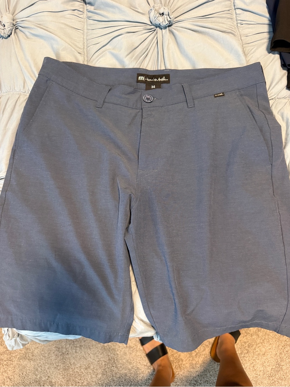 Travis Mathew Slate Blue Flat Front Men's Shorts